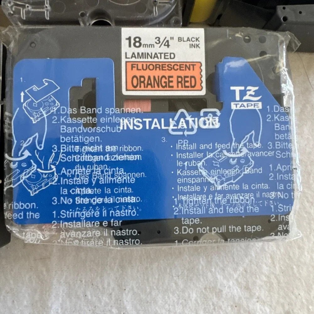 5 GENUINE Brother TZ-151 P-Touch Label Tape 18 mm 3/4